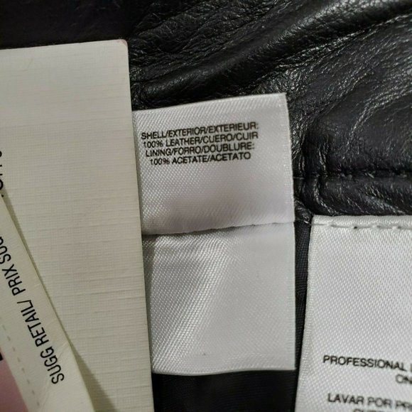 ANNE KLEIN Black Leather Skinny Pant - Picture 7 of 9